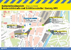 Haltestellenübersicht Brudermühlstraße und Schäftlarnstraße / Gasteig HP8