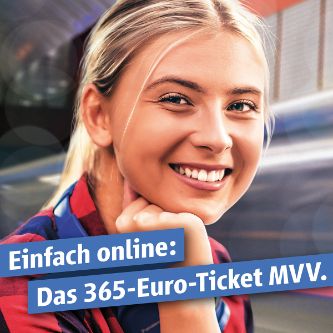 Einfach online: Das 365-Euro-Ticket MVV.