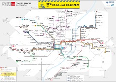 Tramnetzplan, gültig 09.10.-03.12.