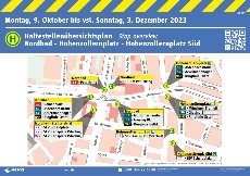 Haltestellenübersicht Nordbad / Hohenzollernplatz
