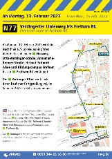 N77: Verlängerter Linienweg