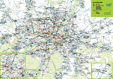 Verkehrslinienplan Stadt