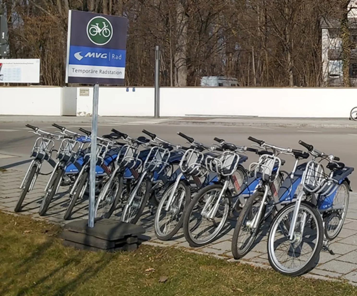 Beispiel für Pop-up-Station (temporäre MVG Radstation)