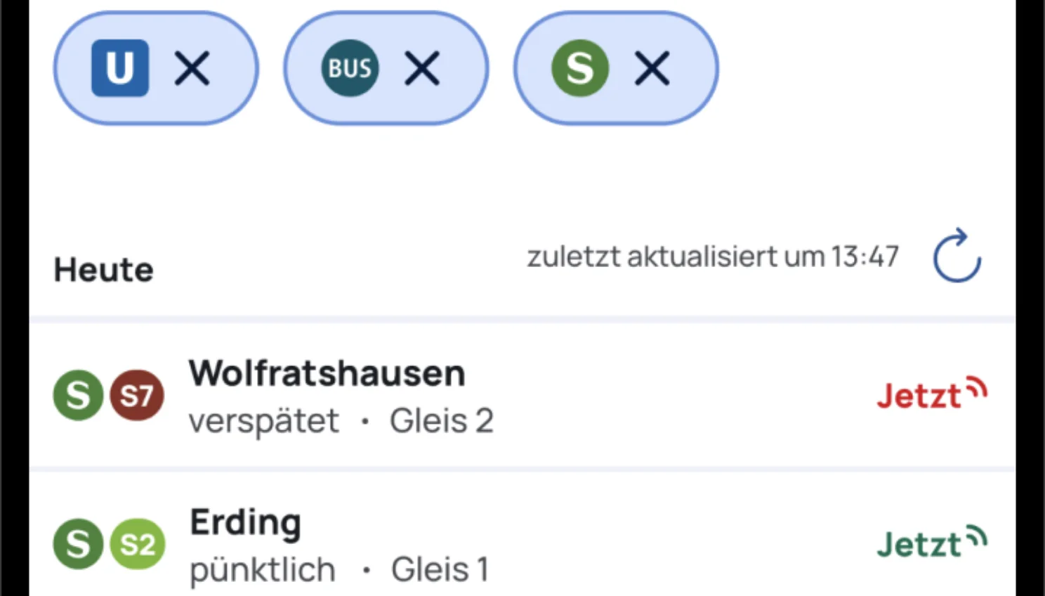 Screenshot der MVGO