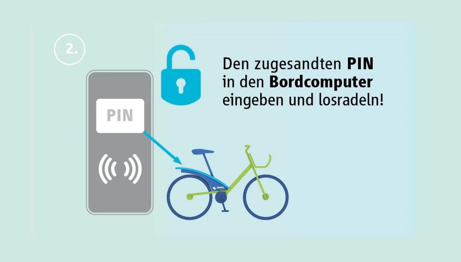 PIN eingeben und losradeln