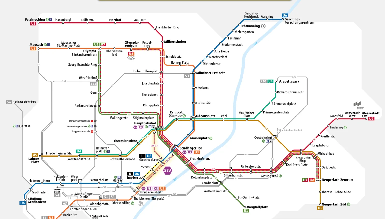 U-Bahn Netz während Phase 1