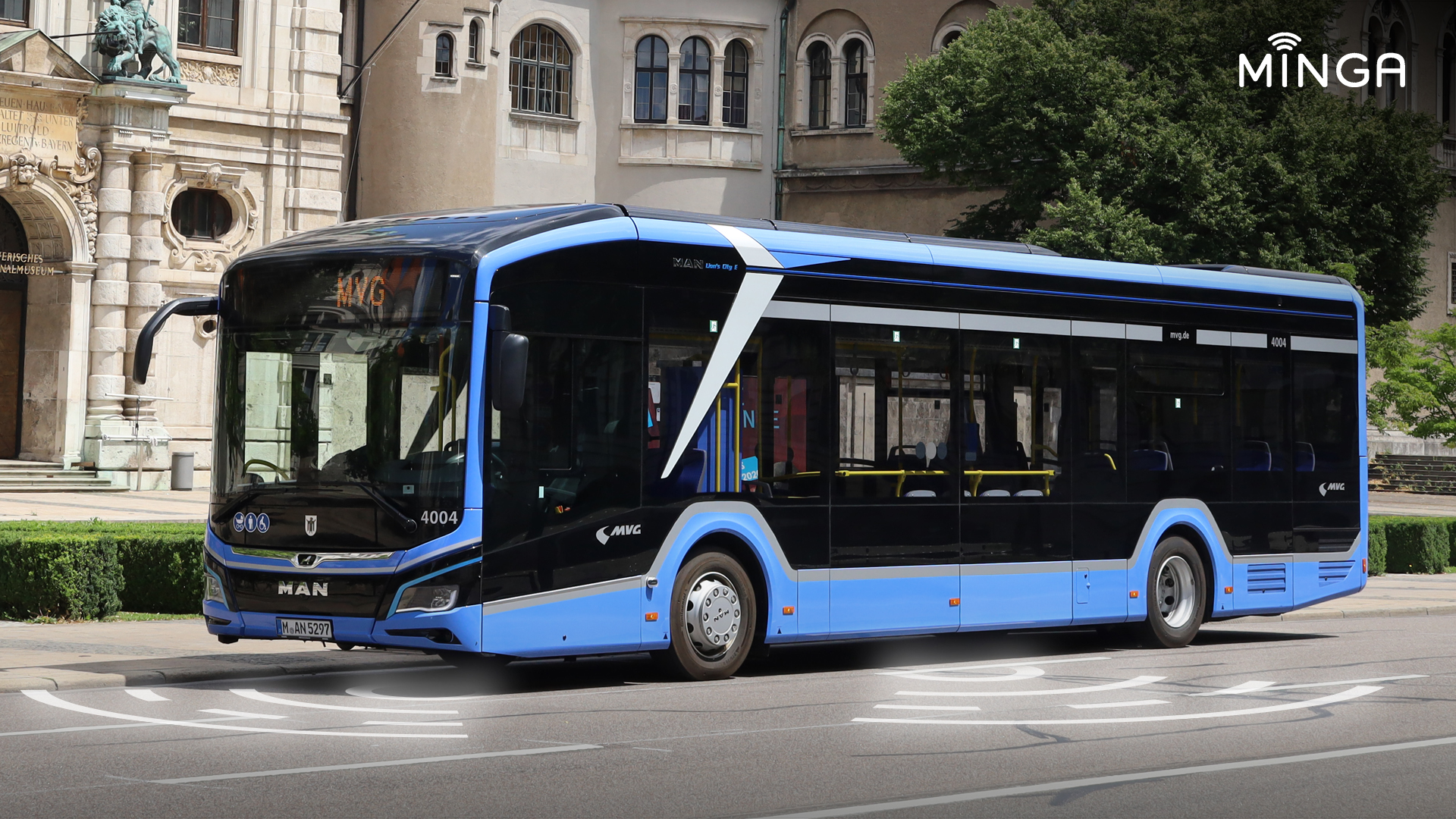 Bus für autonomes Fahren im MINGA-Projekt
