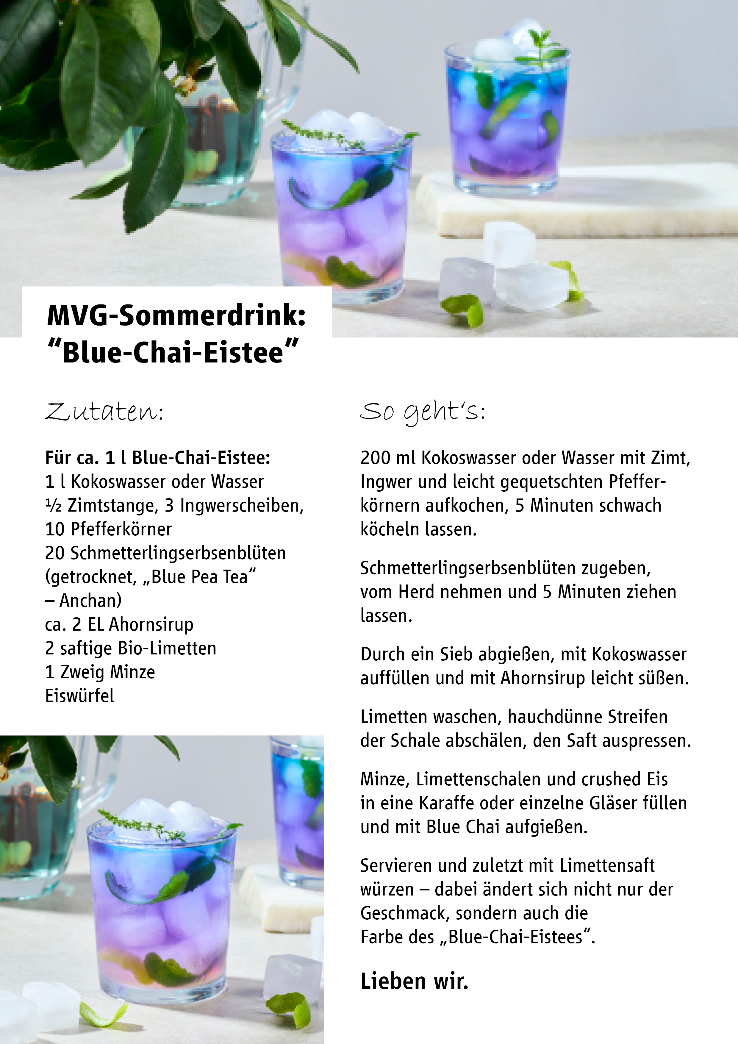 Rezeptkarte MVG-Sommerdrink