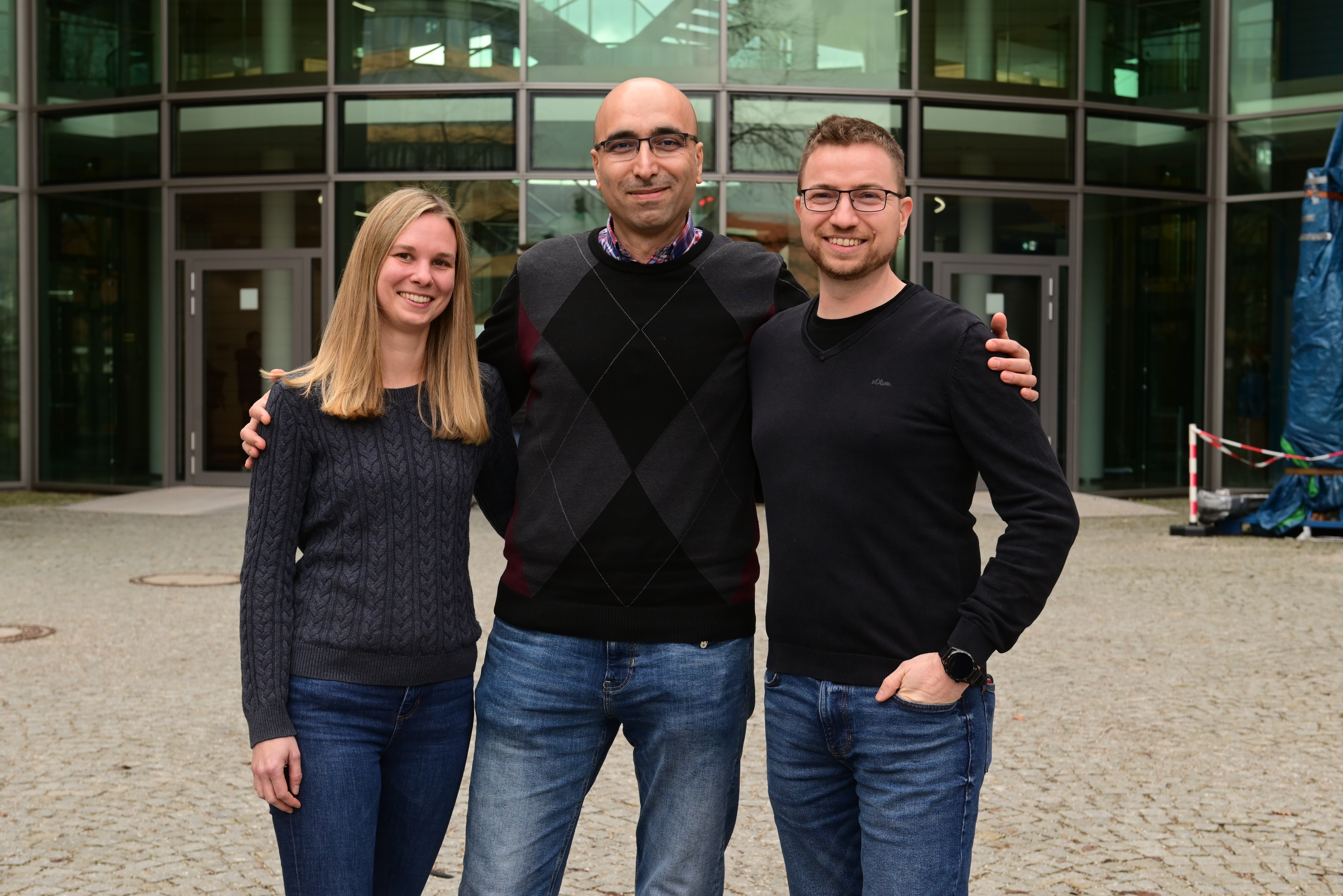 Team-Projektleitung - Von links nach rechts: Hanna Kretz, Alaeddin Suleiman, Florian Tröbensberger 